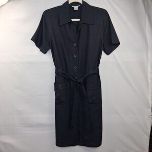 Anna And Frank Vintage Silk Tie Waist Shirt Dress Size S